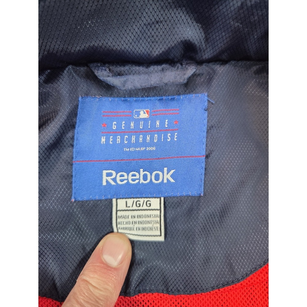 Reebok Windbreaker Mens‎ Large Navy Excellent Minnesota Twins MLB Full Zip - Picture 8 of 9